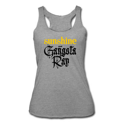 Sunshine and Gangsta Rap Women’s Tri-Blend Racerback Tank - heather gray