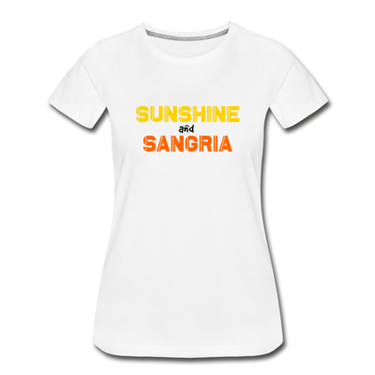 Sunshine and  Sangria Women’s Premium Organic T-Shirt - white