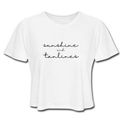 Sunshine and Tanlines Women's Cropped T-Shirt - white