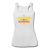 Sunshine and Sangria Women’s Tri-Blend Racerback Tank