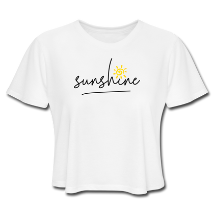 Sunshine Women's Cropped T-Shirt - white