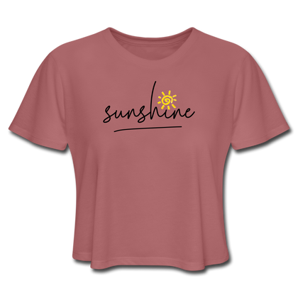 Sunshine Women's Cropped T-Shirt - mauve