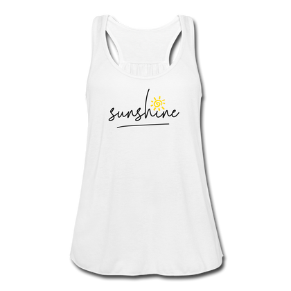 Sunshine Women's Flowy Tank Top - white