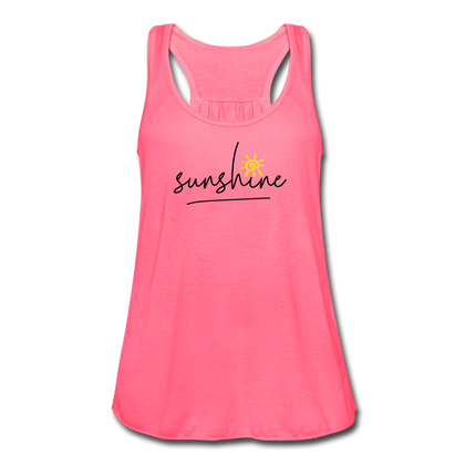 Sunshine Women's Flowy Tank Top - neon pink