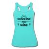 Sunshine and Wine Women’s Tri-Blend Racerback Tank