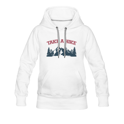 Take A Hike Women’s Premium Hoodie - white