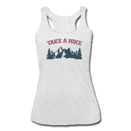 Take a Hike Women’s Tri-Blend Racerback Tank - heather white