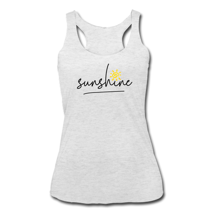 Sunshine Women’s Tri-Blend Racerback Tank - heather white