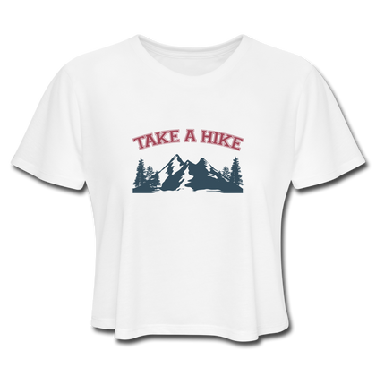 Take A Hike Women's Cropped T-Shirt - white