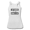 Tap Backs and Gangsta Rap Women’s Tri-Blend Racerback Tank