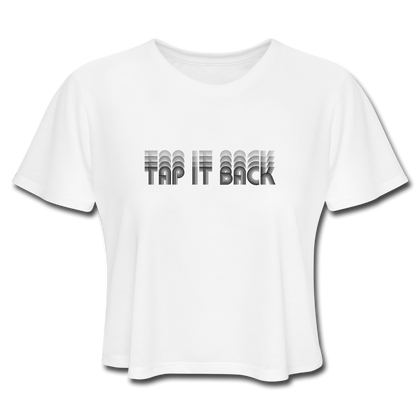 Tap It Back Women's Cropped T-Shirt - white