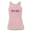 Tap It Back Women’s Tri-Blend Racerback Tank