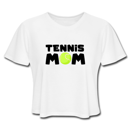 Tennis Mom Women's Cropped T-Shirt - white