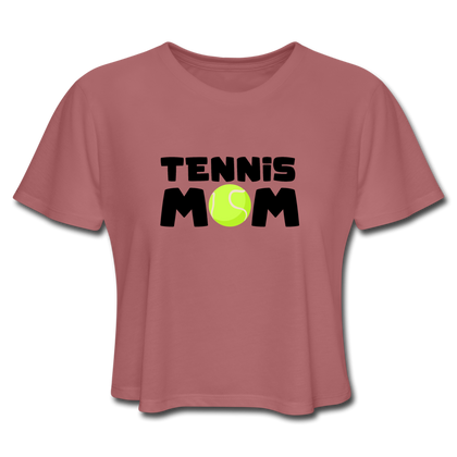 Tennis Mom Women's Cropped T-Shirt - mauve