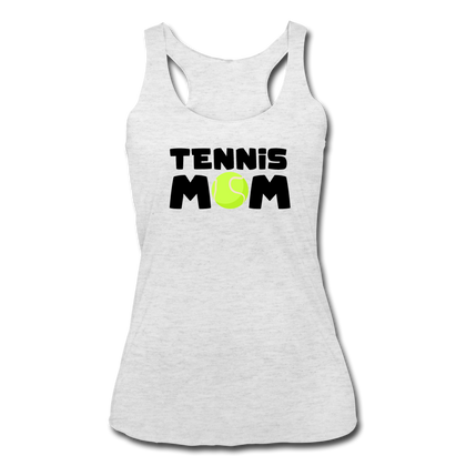 Tennis Mom Women’s Tri-Blend Racerback Tank - heather white