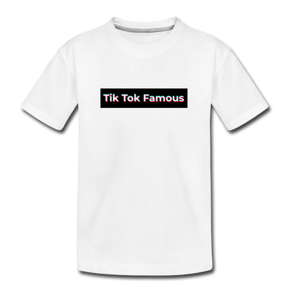 Tik Tok Famous Kid’s Premium Organic T-Shirt - white