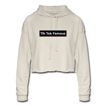 Tik Tok Famous Women's Cropped Hoodie - dust