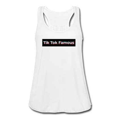 Tik Tok Famous Women's Flowy Tank Top - white