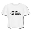 Top knots & Tap Backs Women's Cropped T-Shirt