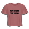 Top knots & Tap Backs Women's Cropped T-Shirt