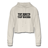 Top Knots and Tap Backs Women's Cropped Hoodie