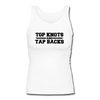 Top Knots and Tap Backs Women's Longer Length Fitted Tank