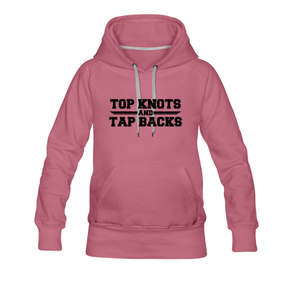 Top Knots and Tap Backs Women’s Premium Hoodie - mauve