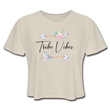 Tribe Vibes Women's Cropped T-Shirt - dust