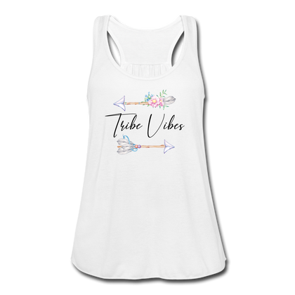 Tribe Vibes Women's Flowy Tank Top - white