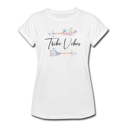 Tribe Vibes Women's Relaxed Fit T-Shirt - white