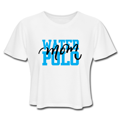 Water Polo Mom Women's Cropped T-Shirt - white